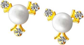 White pearl earrings 1