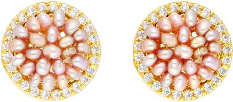 White pearl earrings