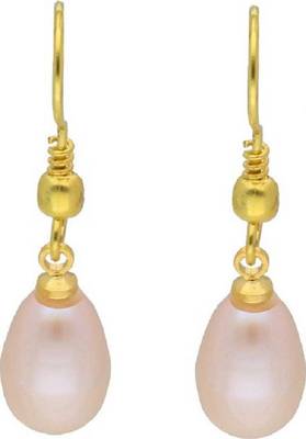 Pink pearl earrings 1