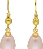 Pink pearl earrings