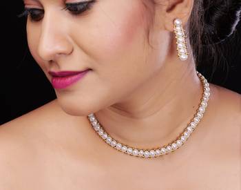 Natural Fresh Water Pearl  Choker Set From Hyderabad With Certificate of Authenticity 1