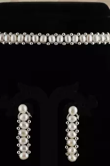 Natural Fresh Water Pearl  Choker Set From Hyderabad With Certificate of Authenticity