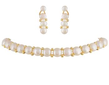 Natural Fresh Water Pearl  Choker Set From Hyderabad With Certificate of Authenticity 2