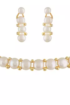 Natural Fresh Water Pearl  Choker Set From Hyderabad With Certificate of Authenticity