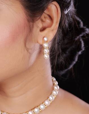 Natural Fresh Water Pearl  Choker Set From Hyderabad With Certificate of Authenticity 3