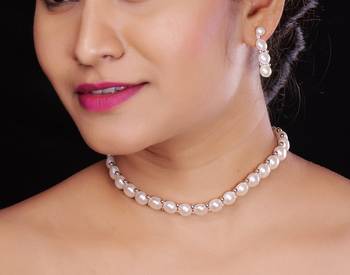 Natural Fresh Water Pearl  Choker Set From Hyderabad With Certificate of Authenticity 1