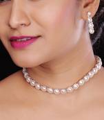 Natural Fresh Water Pearl  Choker Set From Hyderabad With Certificate of Authenticity
