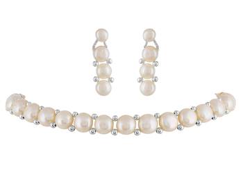 Natural Fresh Water Pearl  Choker Set From Hyderabad With Certificate of Authenticity 2