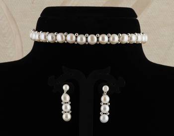 Natural Fresh Water Pearl  Choker Set From Hyderabad With Certificate of Authenticity 4