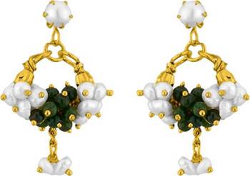 White pearl earrings 1