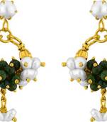 White pearl earrings