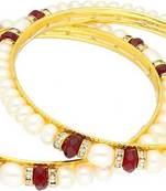 Multicolor pearl bangles-and-bracelets