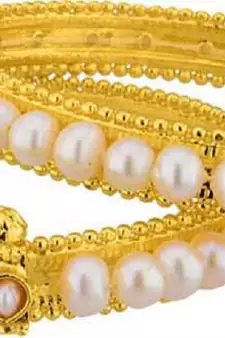 Pink pearl bangles-and-bracelets