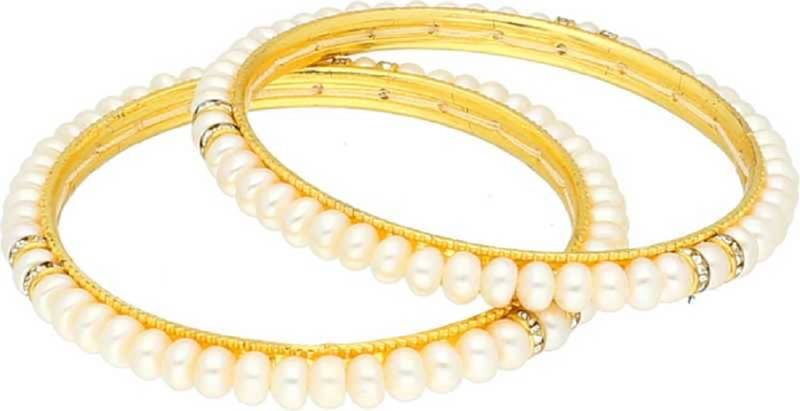 White pearl bangles-and-bracelets