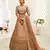 Stunning Brown Golden Sequins Work Art Silk Bridal Wedding Heavy Lehenga Choli with Dupatta
