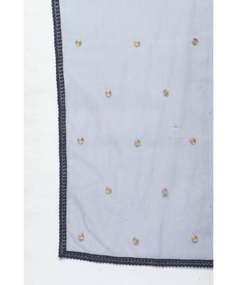 Kvsfab Women Blue & Gold-Toned Ethnic Motifs Kurta with Trousers & Dupatta 4