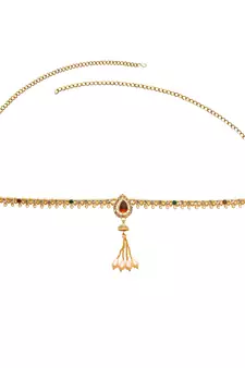 Multicolor agate waist-belt