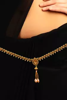 Multicolor agate waist-belt