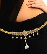 Multicolor agate waist-belt