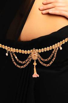 Multicolor agate waist-belt