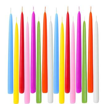 Atorakushon Smokeless Scented Multi Colour Taper Stick Candles for Decorations Home Decor Festival Pack of 16 1