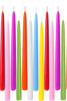 Atorakushon Smokeless Scented Multi Colour Taper Stick Candles for Decorations Home Decor Festival Pack of 16