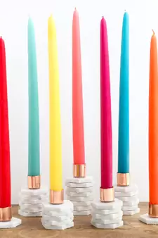 Atorakushon Smokeless Scented Multi Colour Taper Stick Candles for Decorations Home Decor Festival Pack of 16