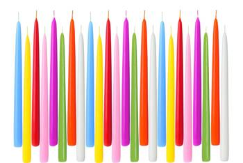 Atorakushon Smokeless Scented Multi Colour Taper Stick Candles for Decorations Home Decor Festival Pack of 24 1
