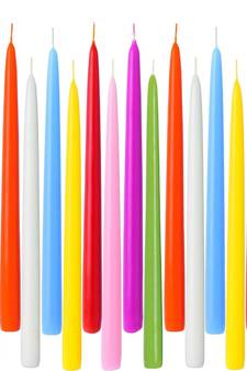 Atorakushon Smokeless Scented Multi Colour Taper Stick Candles for Decorations Home Decor Festival Pack of 24