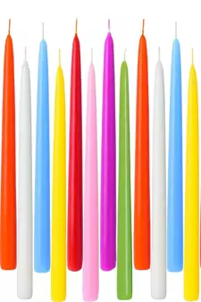 Atorakushon Smokeless Scented Multi Colour Taper Stick Candles for Decorations Home Decor Festival Pack of 24