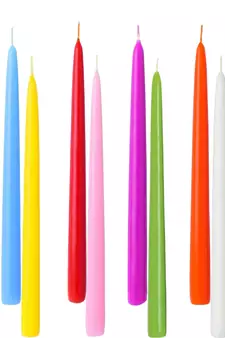 Atorakushon Smokeless Scented Multi Colour Taper Stick Candles for Decorations Home Decor Festival Pack of 24