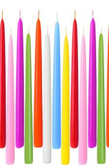 Atorakushon Smokeless Scented Multi Colour Taper Stick Candles for Decorations Home Decor Festival Pack of 32