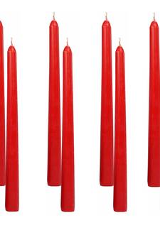 Atorakushon Smokeless Scented Red Colour Taper Stick Candles for Decorations Home Decor Festival Pack of 8