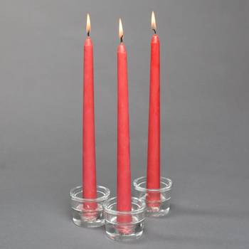 Atorakushon Smokeless Scented Red Colour Taper Stick Candles for Decorations Home Decor Festival Pack of 8 2