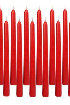 Atorakushon Smokeless Scented Red Colour Taper Stick Candles for Decorations Home Decor Festival Pack of24