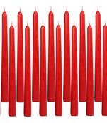 Atorakushon Smokeless Scented Red Colour Taper Stick Candles for Decorations Home Decor Festival Pack of 32