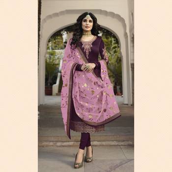 Fasdhion Kreza Women's Embroidered Salwar Suit With Dupatta 1