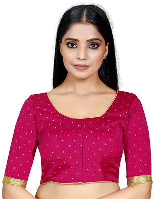 Pink Color Art Silk ReadymaDE Saree Blouse 1