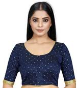 Navyblue Color Art Silk ReadymaDE Saree Blouse