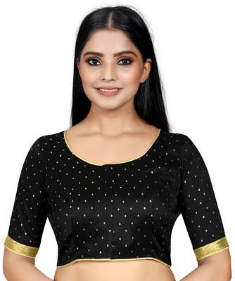 Black Color Art Silk ReadymaDE Saree Blouse 1