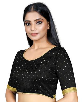 Black Color Art Silk ReadymaDE Saree Blouse 2