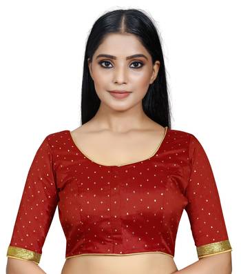 Red Color Art Silk ReadymaDE Saree Blouse 1