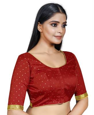 Red Color Art Silk ReadymaDE Saree Blouse 2