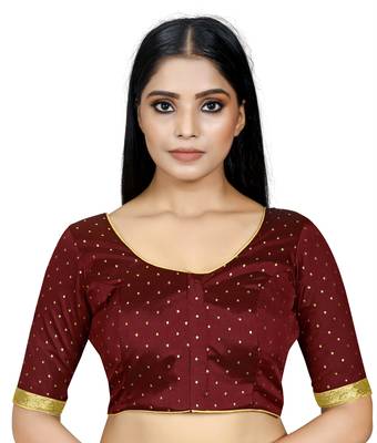 Maroon Color Art Silk ReadymaDE Saree Blouse 1