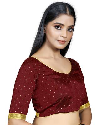 Maroon Color Art Silk ReadymaDE Saree Blouse 2