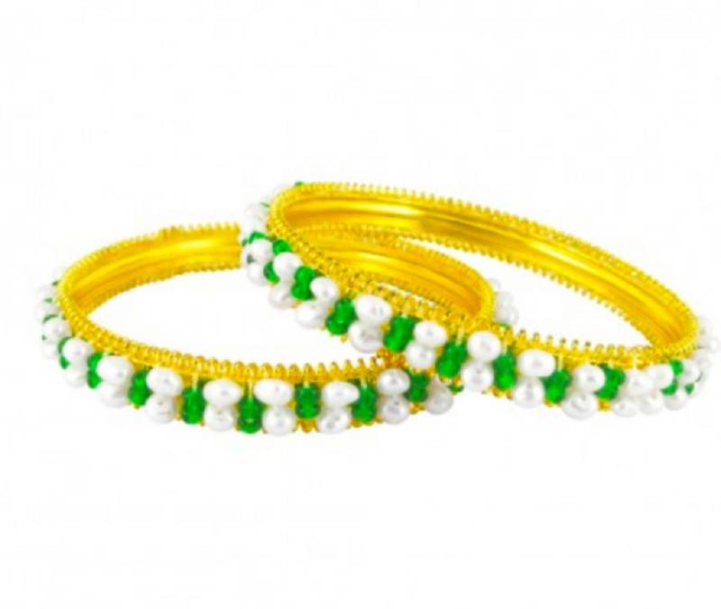 Multicolor pearl bangles-and-bracelets