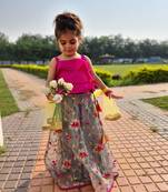Saka Designs Singlet Choli Lehenga With Dupatta Floral Embroidered