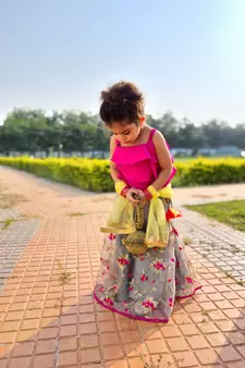 Saka Designs Singlet Choli Lehenga With Dupatta Floral Embroidered