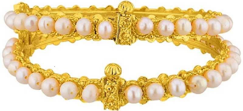 White pearl bangles-and-bracelets