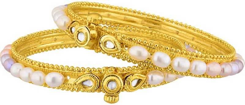 Pink pearl bangles-and-bracelets